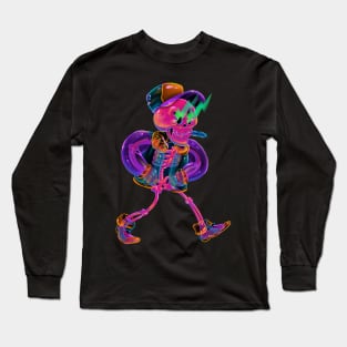 Pink Skull Long Sleeve T-Shirt